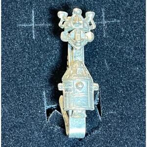 Vtg Rocket Ship Tie Clip Patent 2853761 Space Age Satellite Launch Novelty Bar